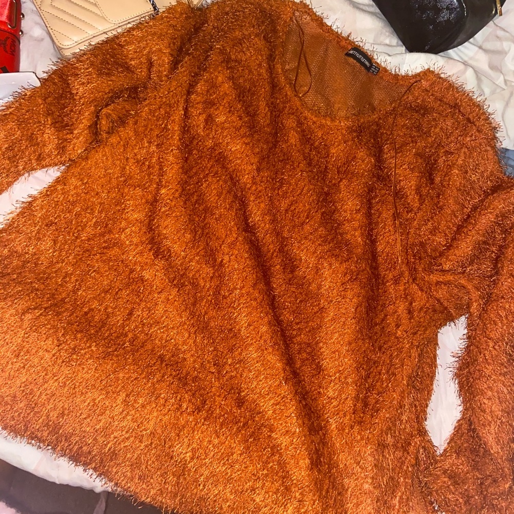 ORANGE OVERSIZED WOOL SWEATER